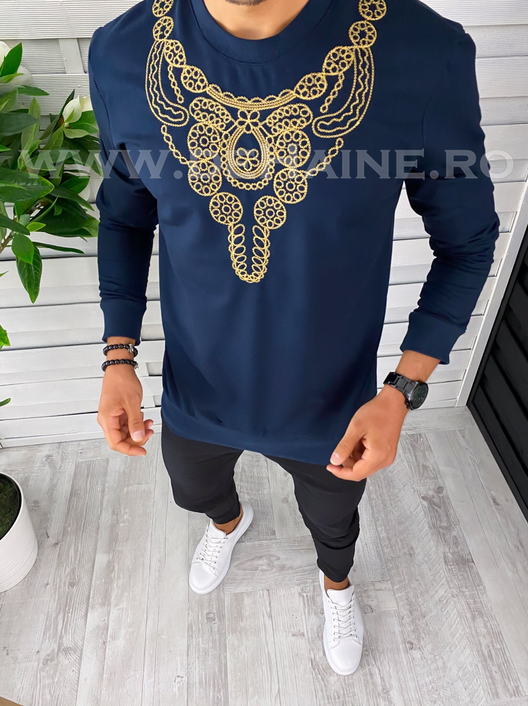Bluza barbati bleumarin slim fit 2557 i7-2*